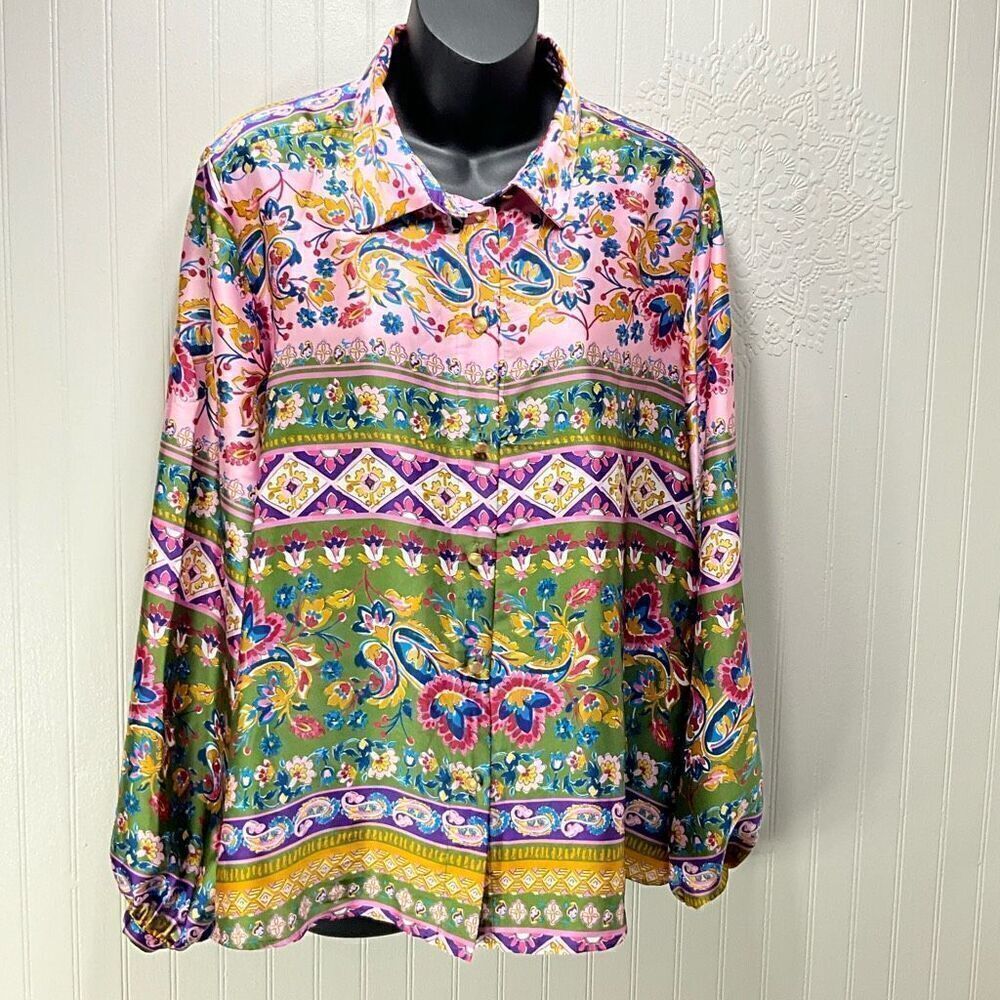 ZARA Puff Sleeve Long Sleeve Blouse